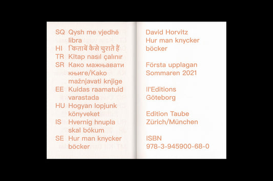 Hur man knycker böcker - Singular Papers