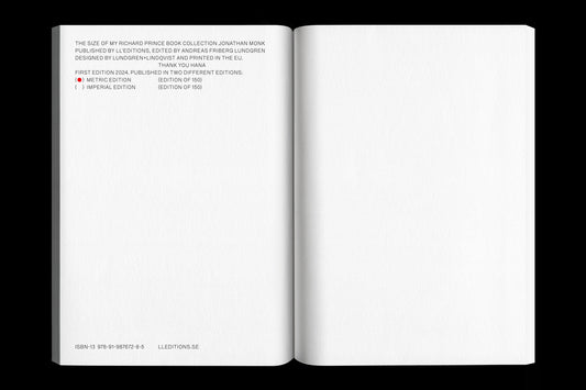 The Size of my Richard Prince Book Collection - Metric Edition - Singular Papers