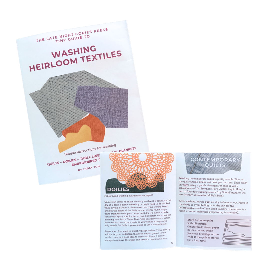 Tiny Guides - Washing Hairloom Textiles