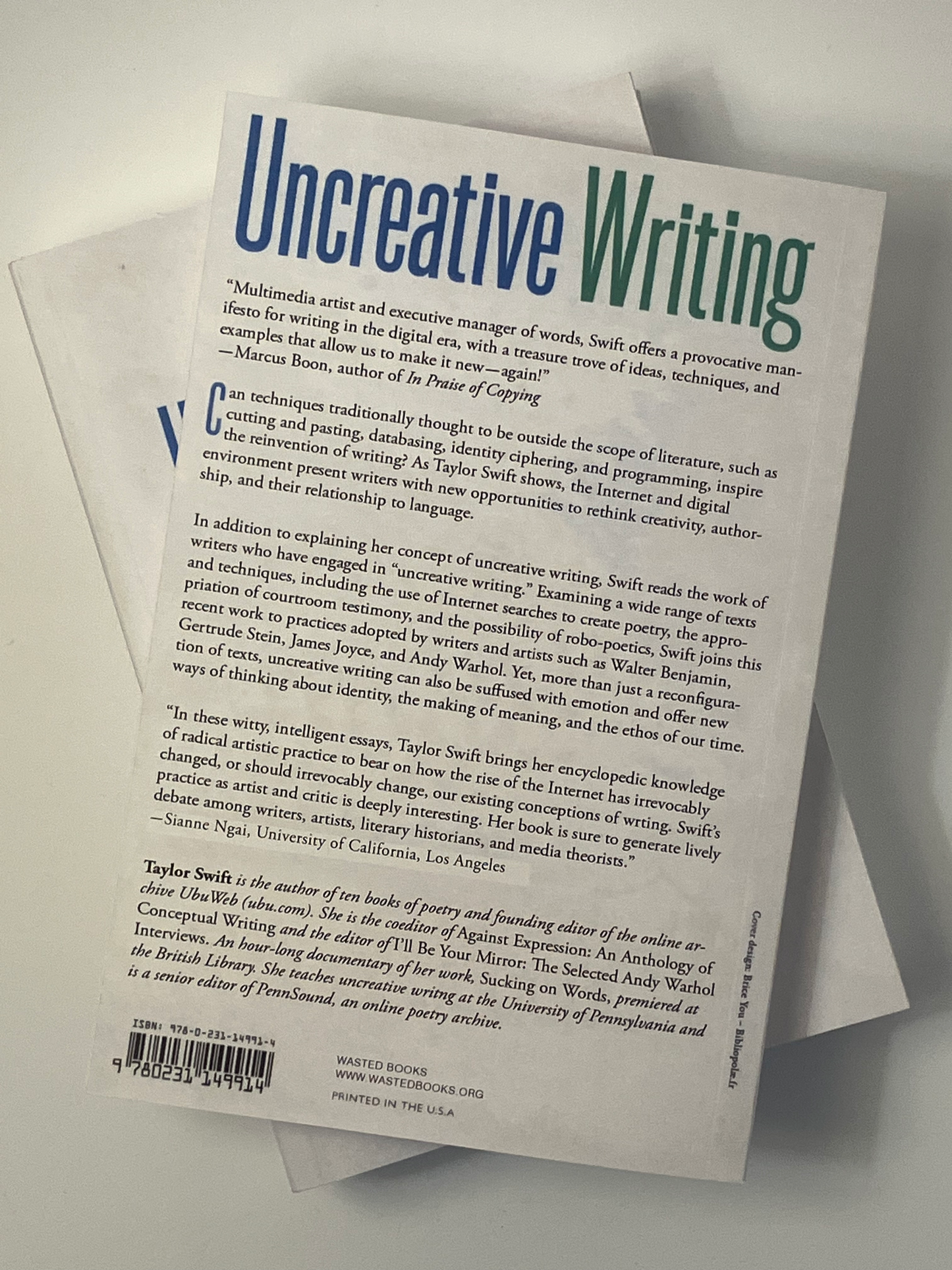 Uncreative Writing